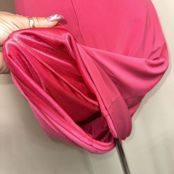 NWT Laundry by Shelli Segal Stretch Knit Dress Fucshia Pink Size 10 - Picture 8 of 9